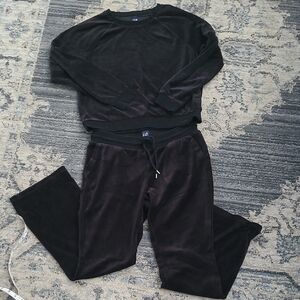 GAP Black Velour Top and Pants